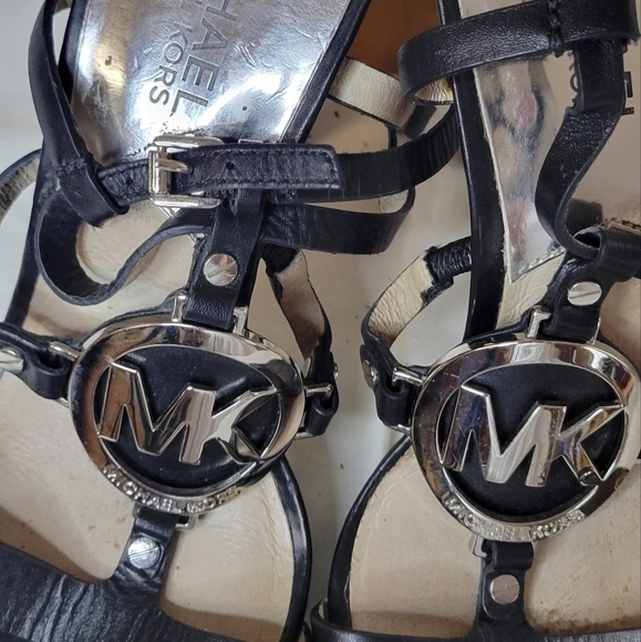 Michael Kors Black T-Strap High Heel Sandals - Picture 7 of 7